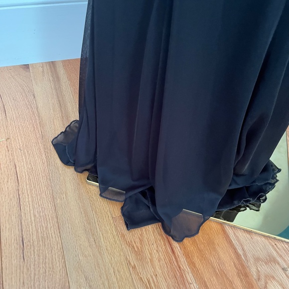 Dress barn Collection Women's Black Chiffon Lined Evening Skirt Size S Pull-on - Picture 4 of 7